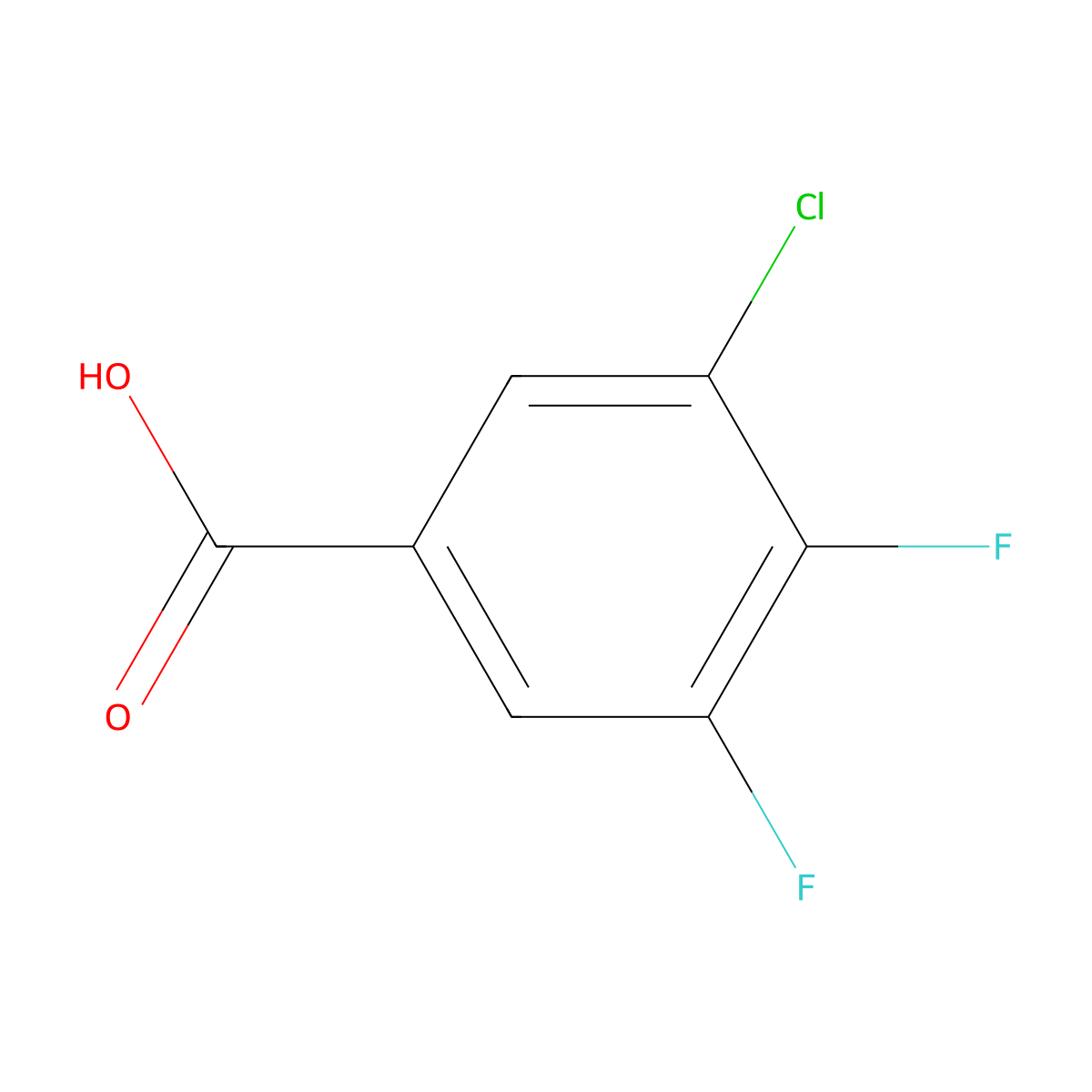 3-Chloro-4,5-difluorobenzoic acid molecular structure, CAS 150444-95-4