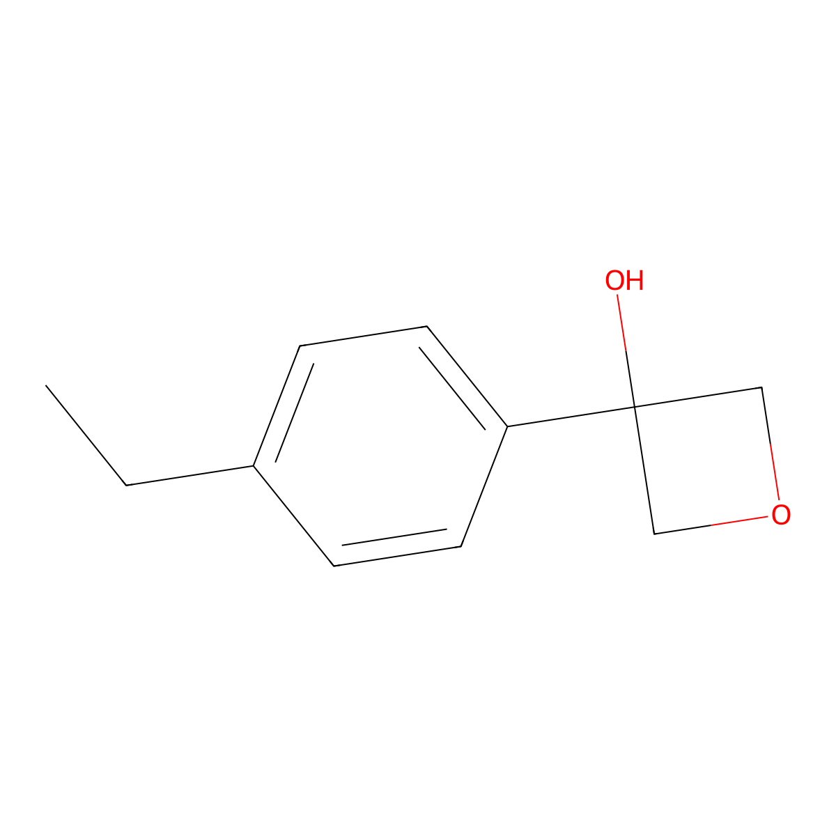 3-(4-Ethylphenyl)-3-oxetanol molecular structure, CAS 1504489-09-1