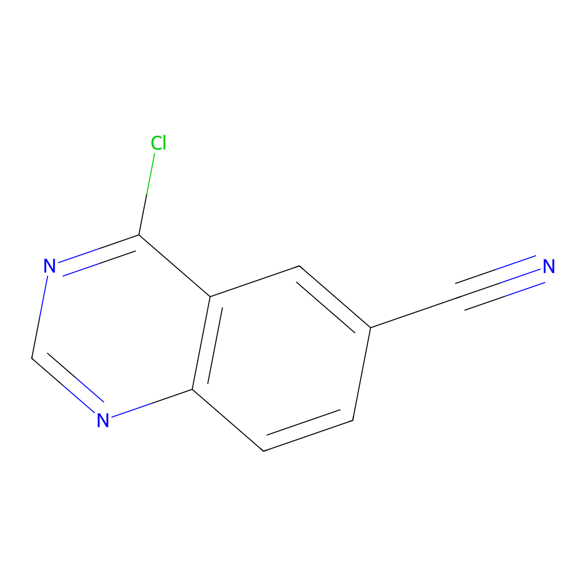 4-Chloroquinazoline-6-carbonitrile molecular structure, CAS 150449-97-1