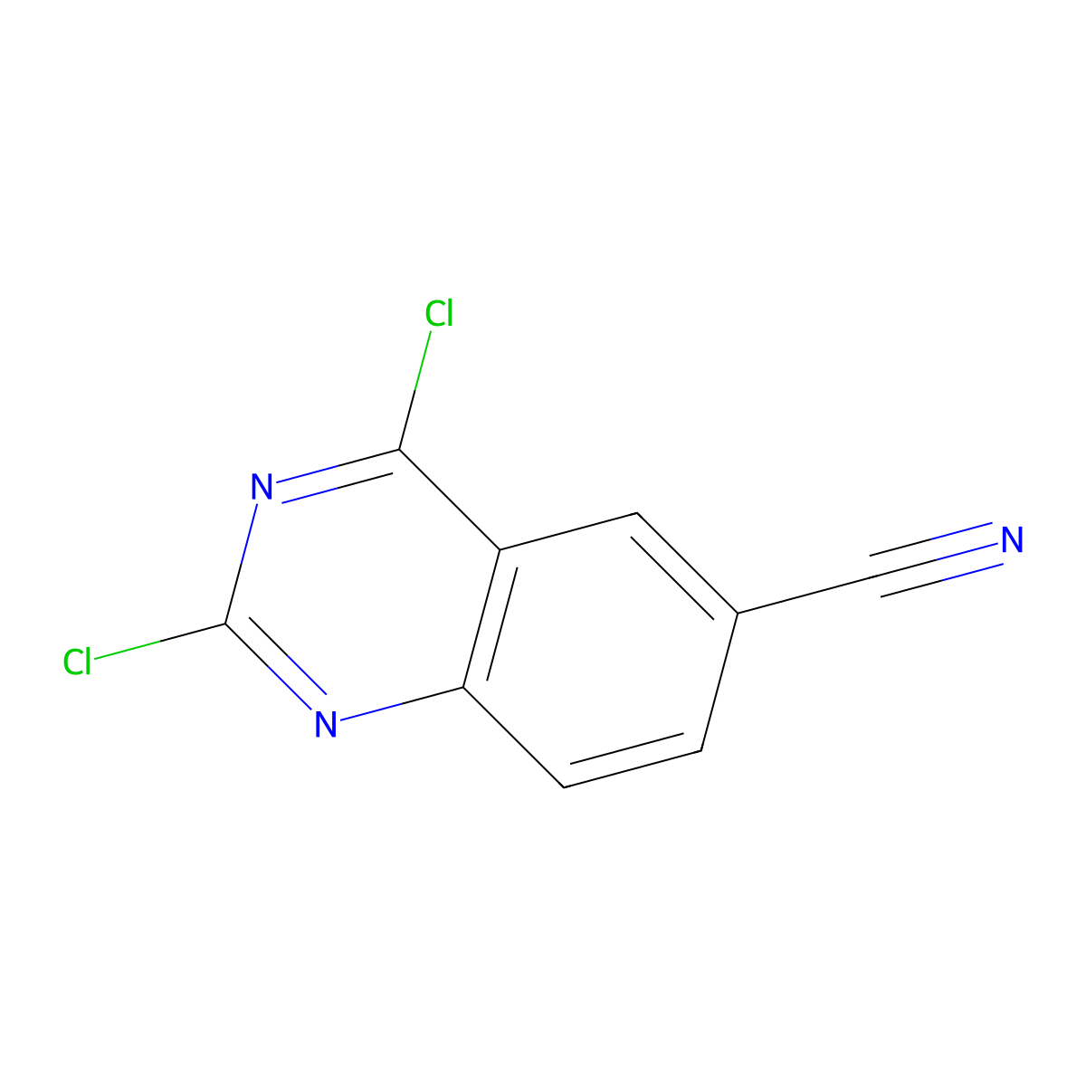 2,4-Dichloroquinazoline-6-carbonitrile molecular structure, CAS 150449-98-2