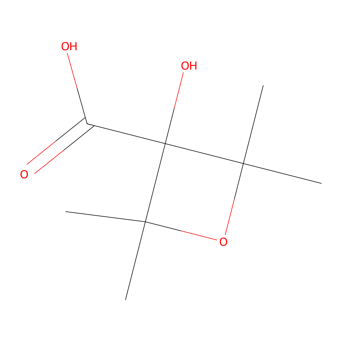 3-Hydroxy-2,2,4,4-tetramethyloxetane-3-carboxylic acid molecular structure, CAS 15045-31-5