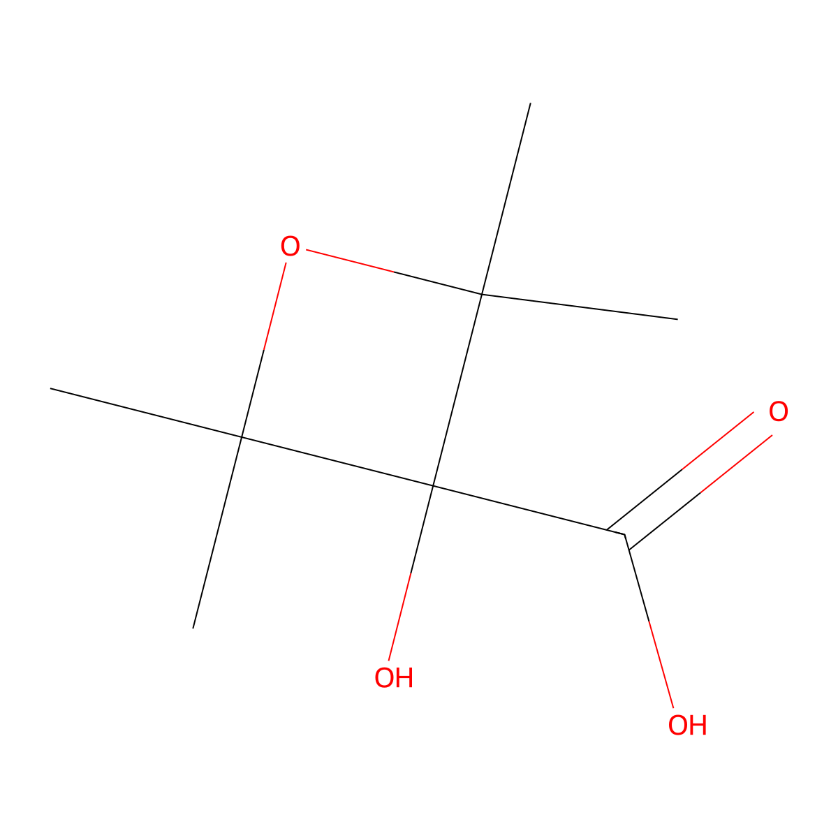 3-Hydroxy-2,2,4,4-tetramethyloxetane-3-carboxylic acid molecular structure, CAS 15045-31-5