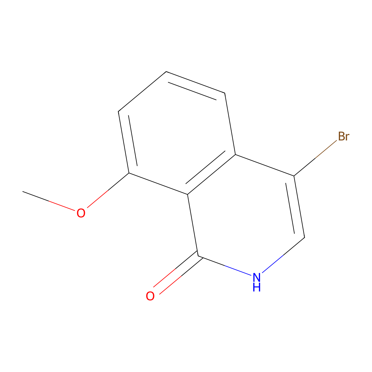 4-Bromo-8-methoxyisoquinolin-1-ol molecular structure, CAS 1504500-37-1