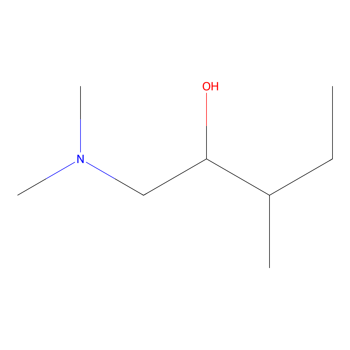 1-(Dimethylamino)-3-methylpentan-2-ol molecular structure, CAS 1504510-85-3