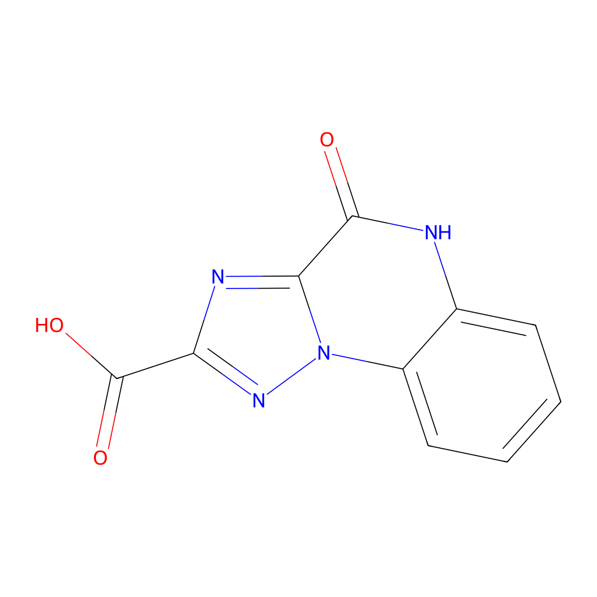 [1,2,4]Triazolo[1,5-a]quinoxaline-2-carboxylic acid, 4,5-dihydro-4-oxo- molecular structure, CAS 150454-82-3