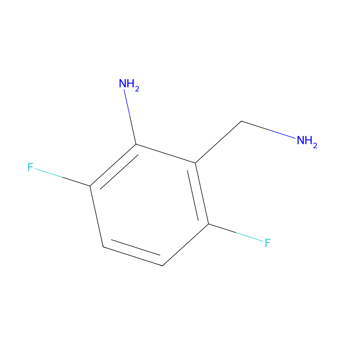 2-(Aminomethyl)-3,6-difluoroaniline molecular structure, CAS 1504542-89-5