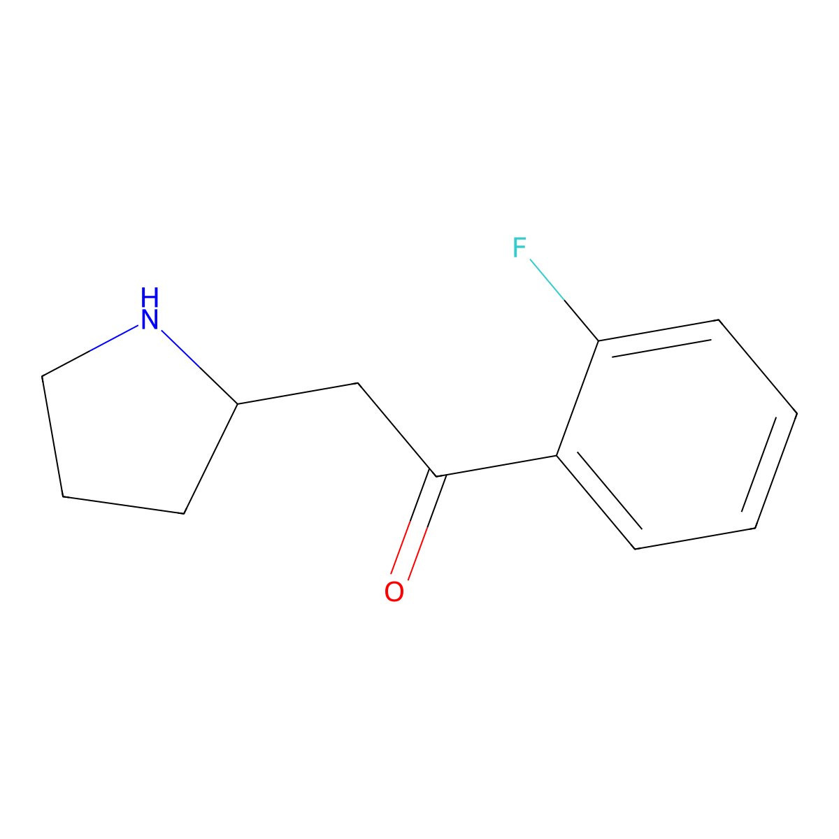 1-(2-Fluorophenyl)-2-(pyrrolidin-2-YL)ethan-1-one molecular structure, CAS 1504551-57-8