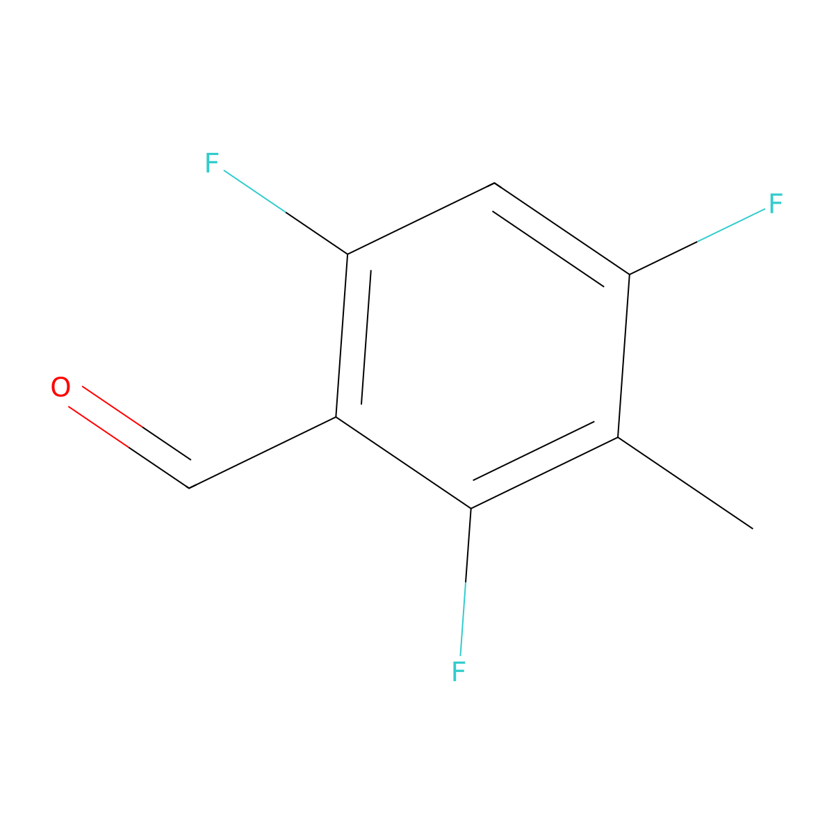 2,4,6-Trifluoro-3-methylbenzaldehyde molecular structure, CAS 1504554-92-0