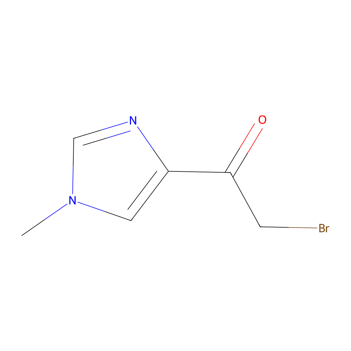 2-bromo-1-(1-methyl-1H-imidazol-4-yl)ethan-1-one molecular structure, CAS 1504558-17-1
