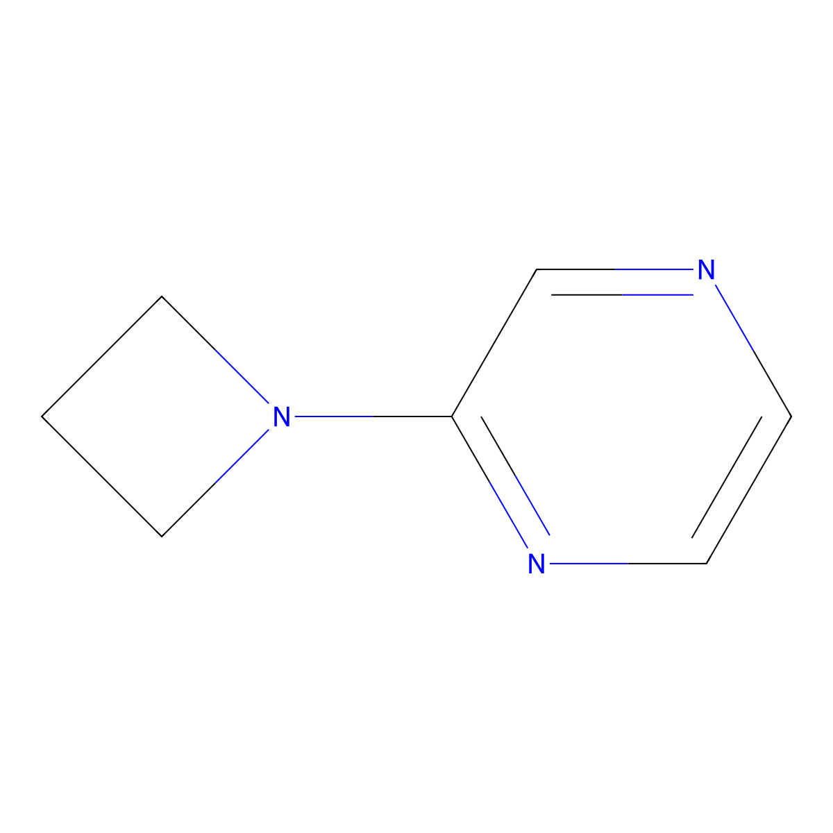 2-(Azetidin-1-yl)pyrazine molecular structure, CAS 1504558-36-4