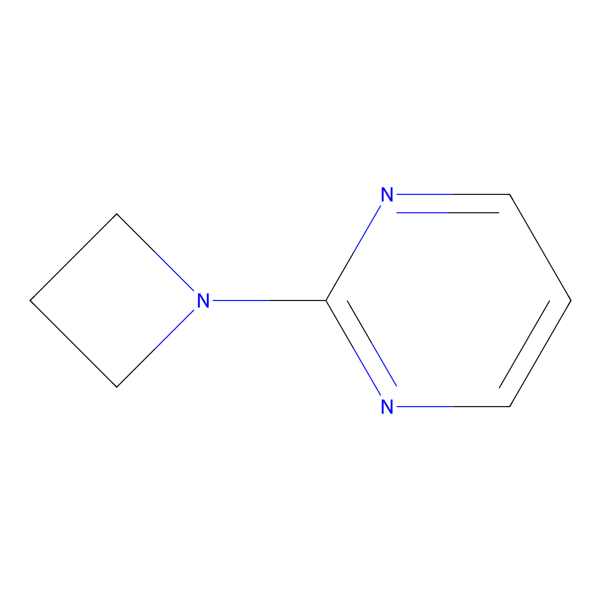 2-(Azetidin-1-yl)pyrimidine molecular structure, CAS 1504558-38-6