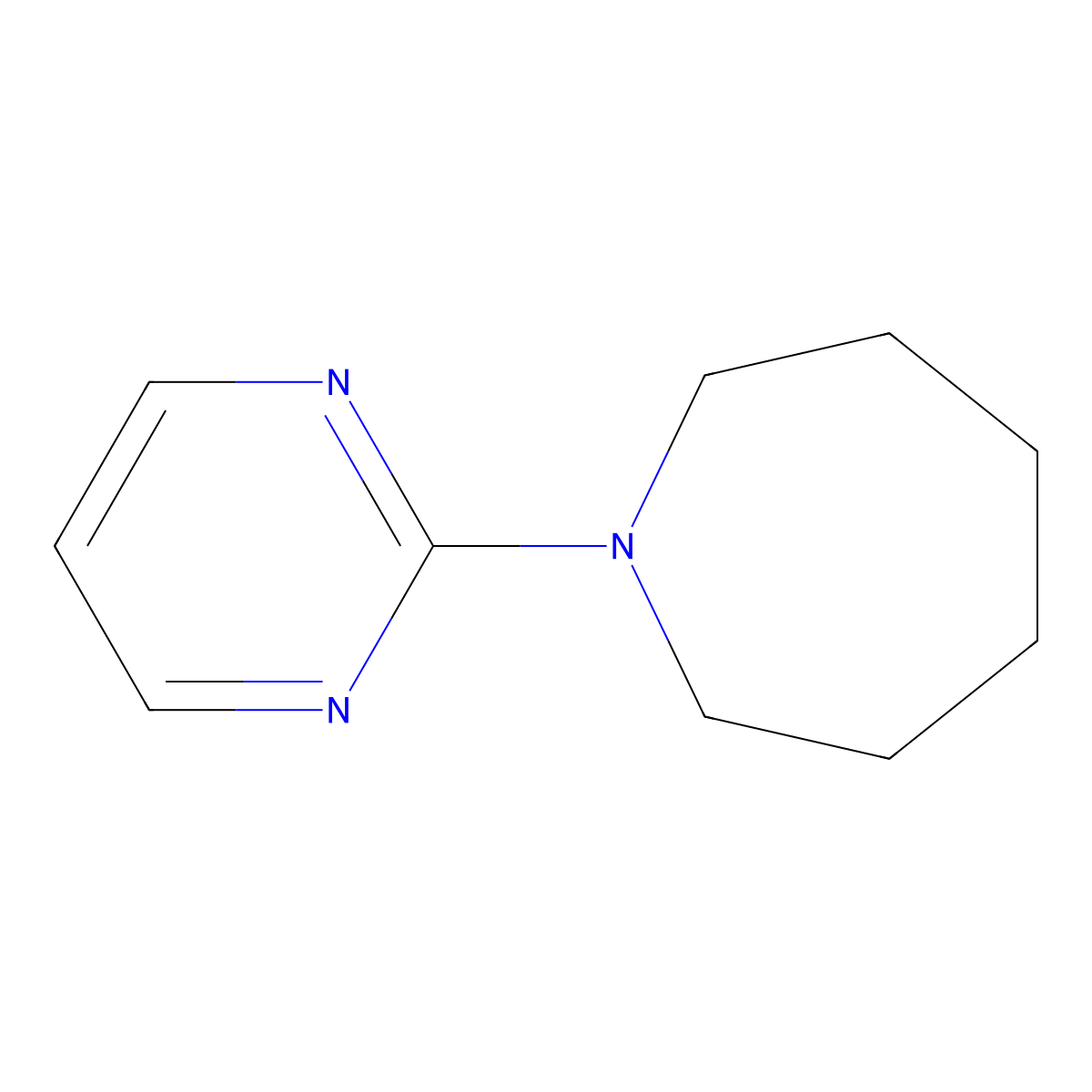1-(Pyrimidin-2-yl)azepane molecular structure, CAS 1504558-39-7