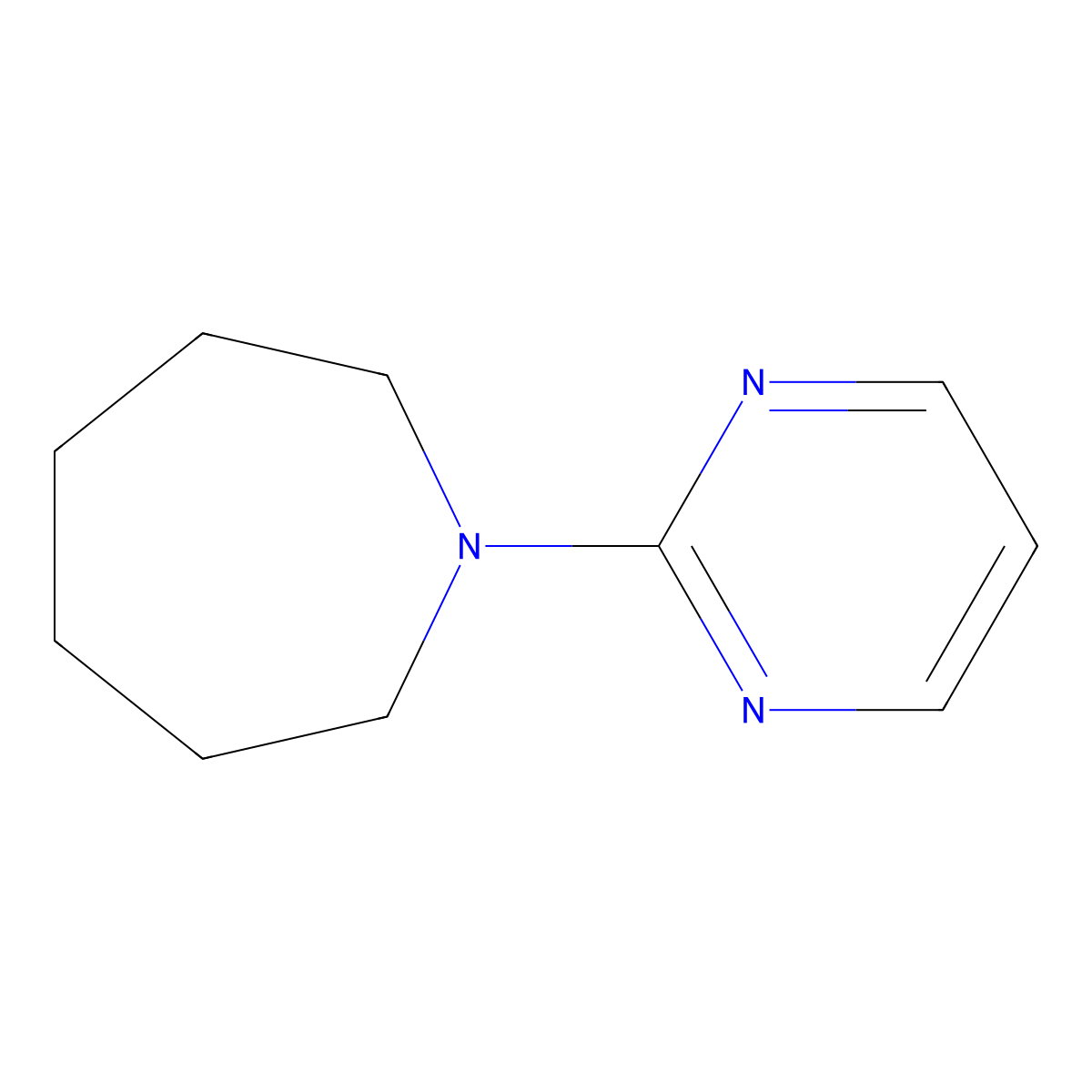 1-(Pyrimidin-2-yl)azepane molecular structure, CAS 1504558-39-7