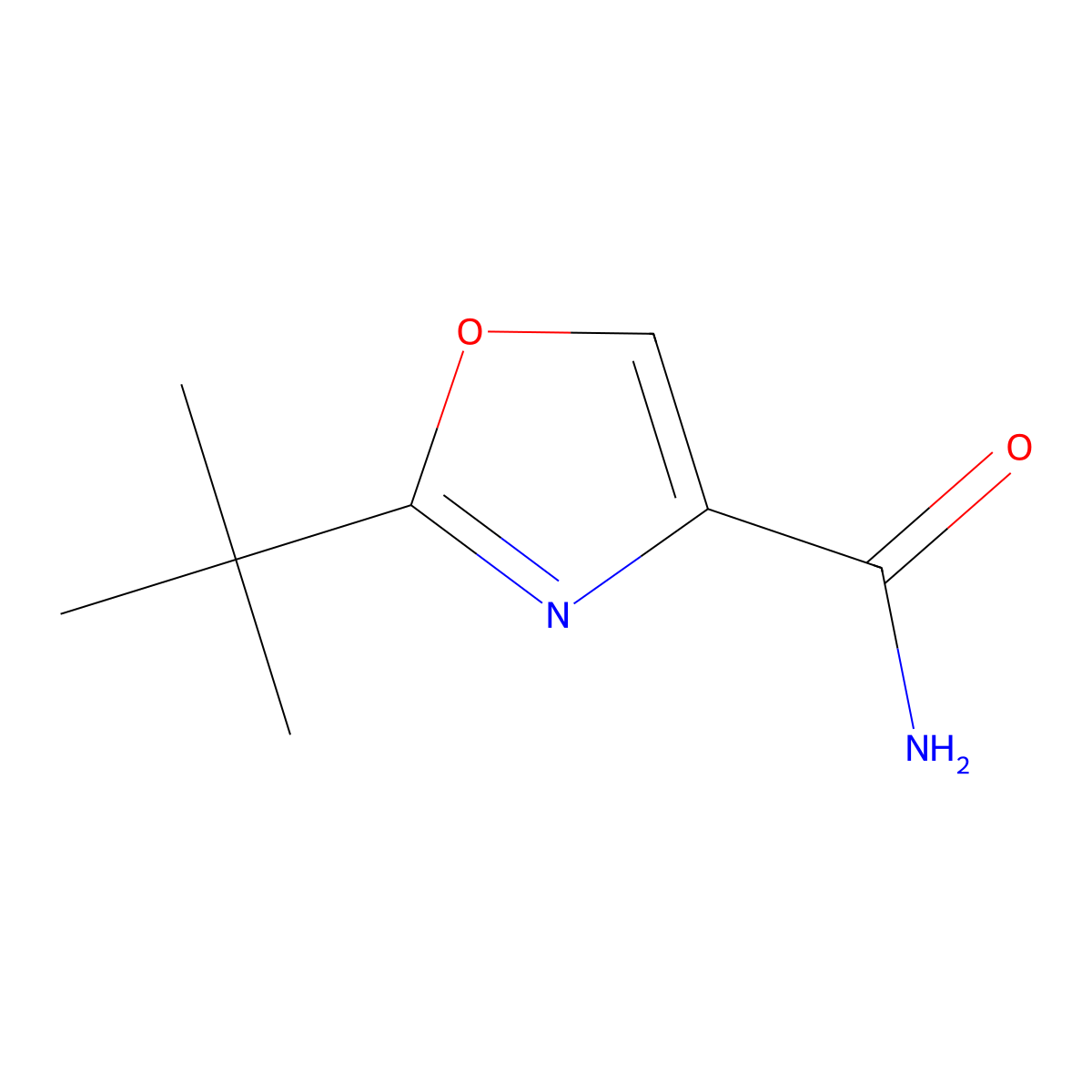 2-(tert-Butyl)oxazole-4-carboxamide molecular structure, CAS 1504561-68-5