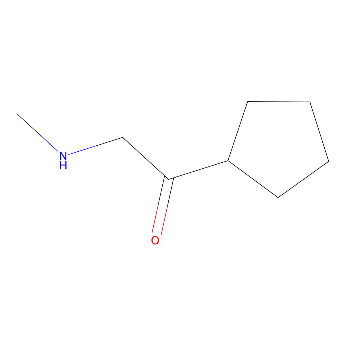 1-Cyclopentyl-2-(methylamino)ethan-1-one molecular structure, CAS 1504571-06-5