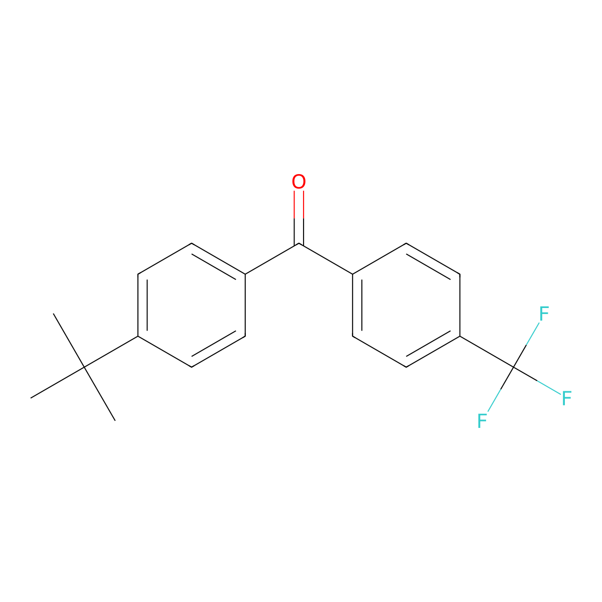 (4-tert-Butylphenyl)(4-trifluoromethylphenyl)methanone molecular structure, CAS 1504572-87-5