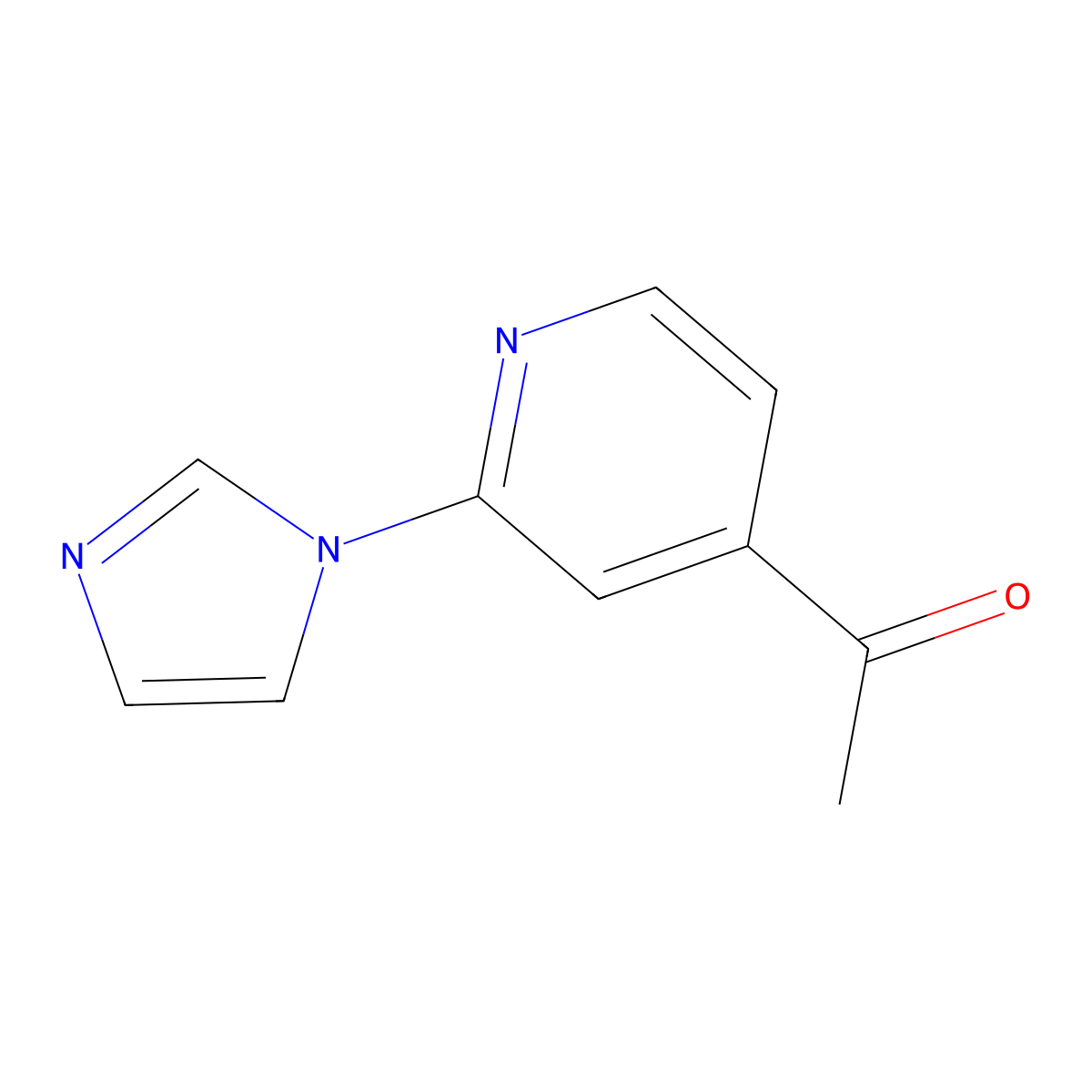 1-[2-(1H-Imidazol-1-YL)pyridin-4-YL]ethan-1-one molecular structure, CAS 1504573-76-5
