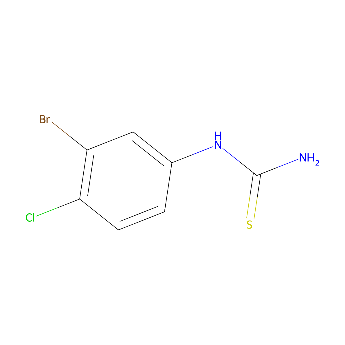 (3-Bromo-4-chlorophenyl)thiourea molecular structure, CAS 1504578-86-2