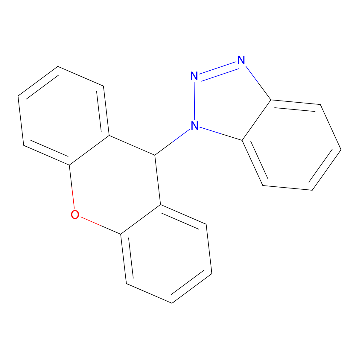 1-(9H-xanthen-9-yl)benzotriazole molecular structure, CAS 150458-04-1