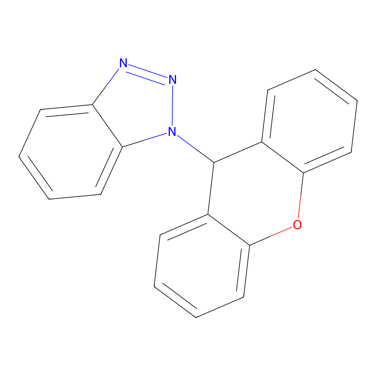 1-(9H-xanthen-9-yl)benzotriazole molecular structure, CAS 150458-04-1