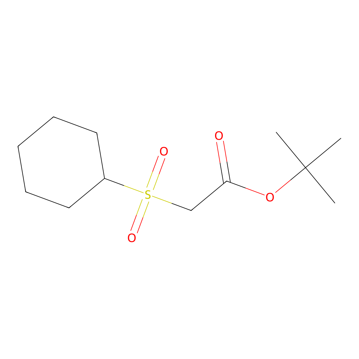 Tert-butyl 2-(cyclohexylsulfonyl)acetate molecular structure, CAS 1504589-12-1