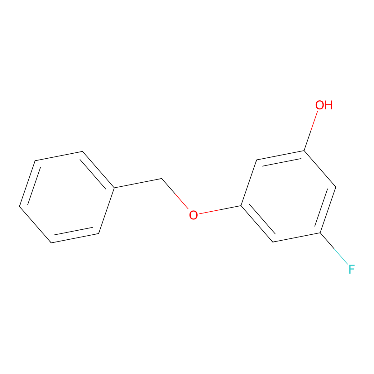 3-(Benzyloxy)-5-fluorophenol molecular structure, CAS 1504590-57-1
