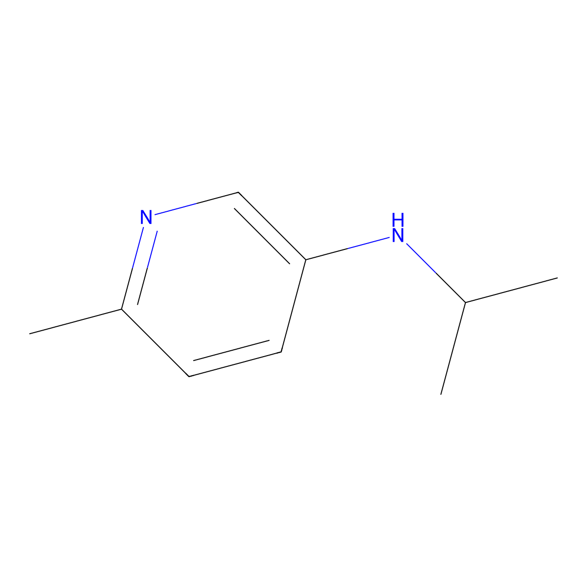6-methyl-N-(propan-2-yl)pyridin-3-amine molecular structure, CAS 1504598-67-7