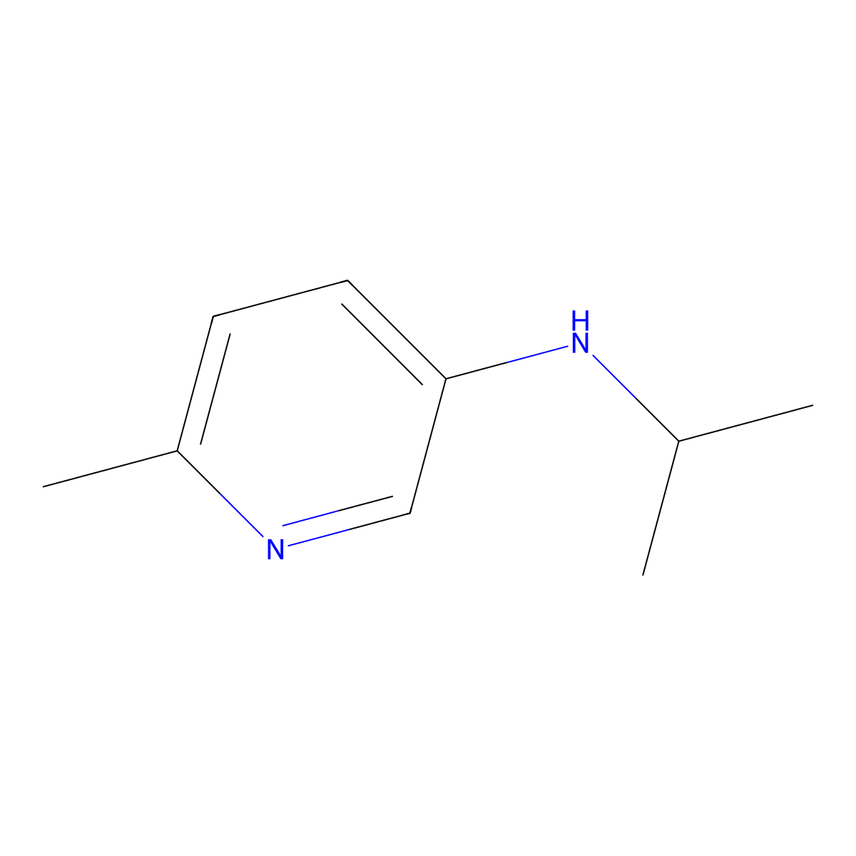 6-methyl-N-(propan-2-yl)pyridin-3-amine molecular structure, CAS 1504598-67-7