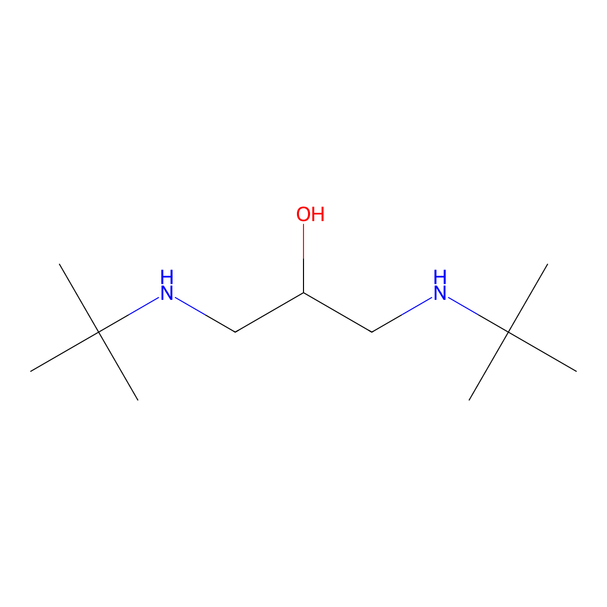 1,3-Bis(tert-butylamino)propan-2-ol molecular structure, CAS 15046-09-0