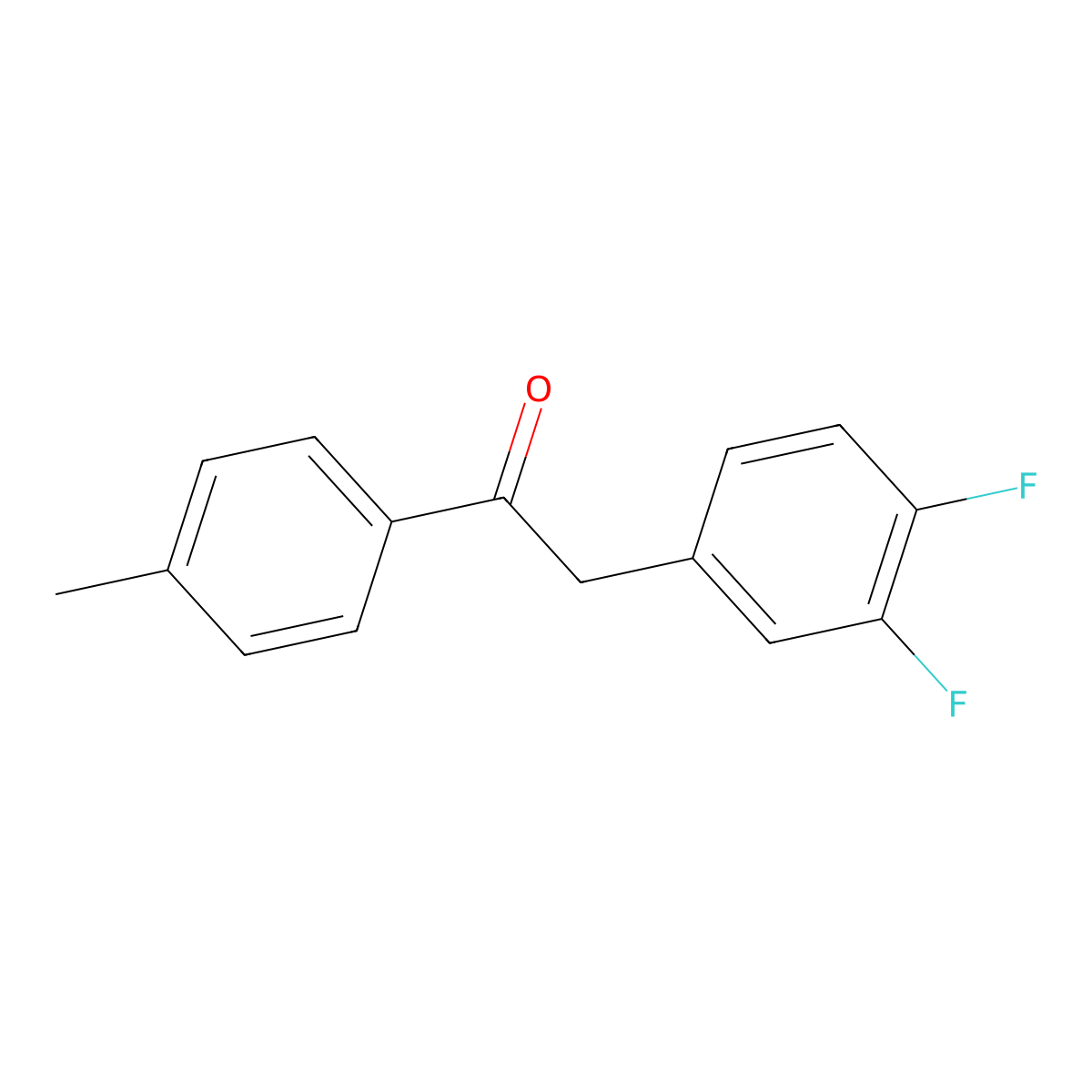 2-(3,4-Difluorophenyl)-1-(p-tolyl)ethanone molecular structure, CAS 1504609-61-3