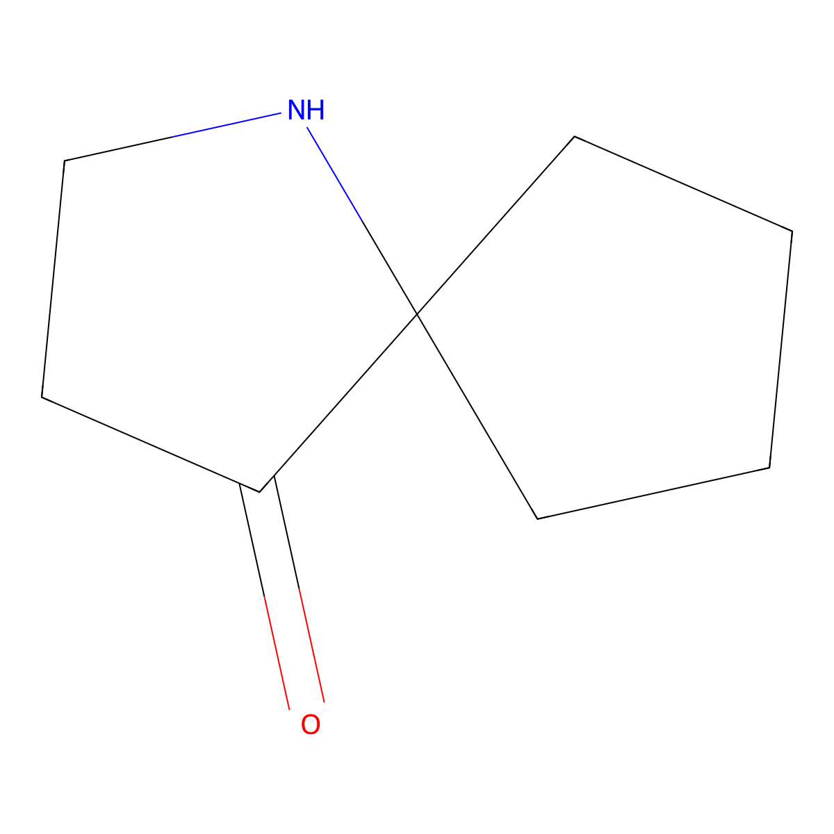 1-Azaspiro[4.4]nonan-4-one molecular structure, CAS 1504611-57-7