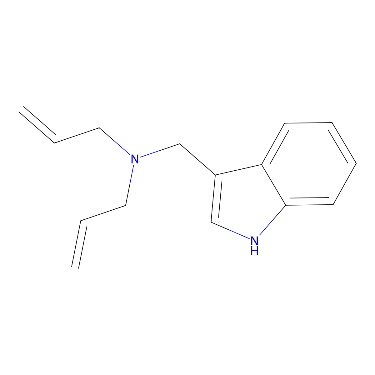 3-(Diallylaminomethyl)-indole molecular structure, CAS 150462-35-4