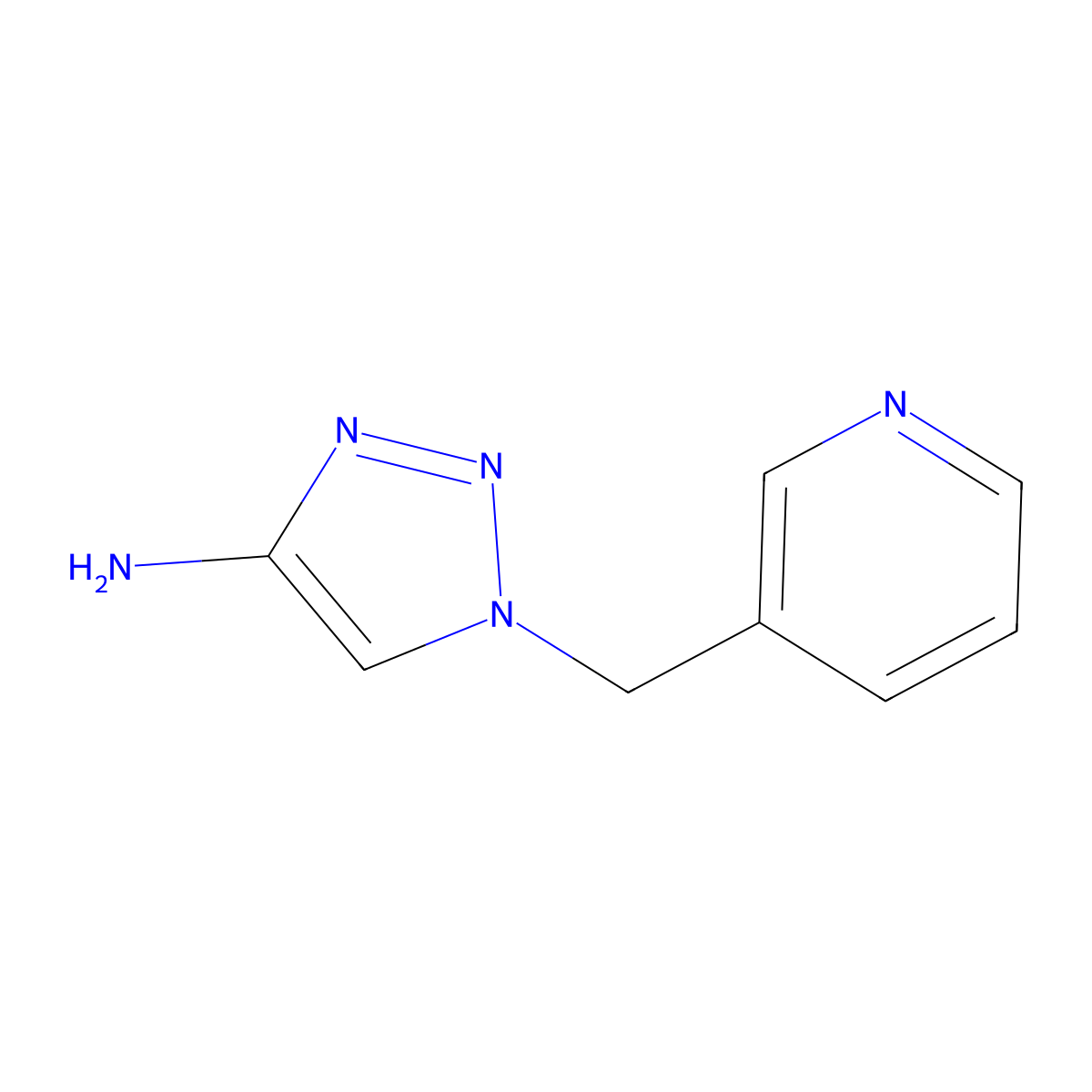 1-(Pyridin-3-ylmethyl)-1H-1,2,3-triazol-4-amine molecular structure, CAS 1504620-97-6