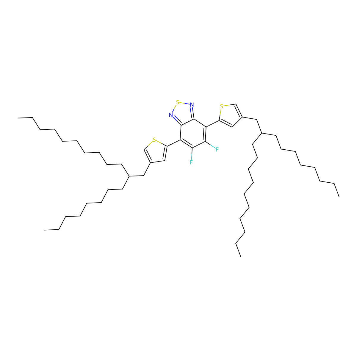 5,6-Difluoro-4,7-bis(4-(2-octyldodecyl)thiophen-2-yl)benzo[c][1,2,5]thiadiazole molecular structure, CAS 1504626-06-5