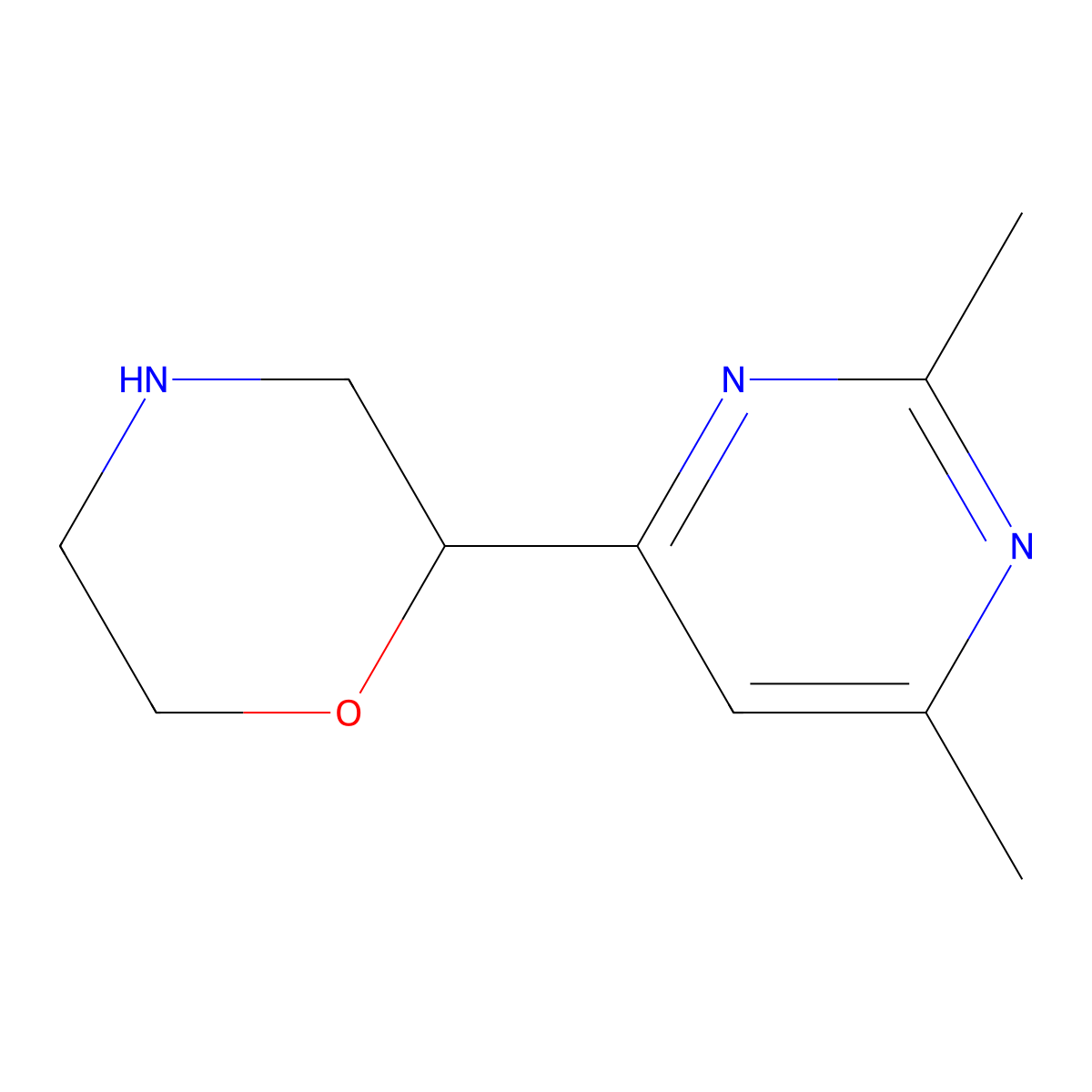 2-(2,6-Dimethylpyrimidin-4-yl)morpholine molecular structure, CAS 1504678-67-4