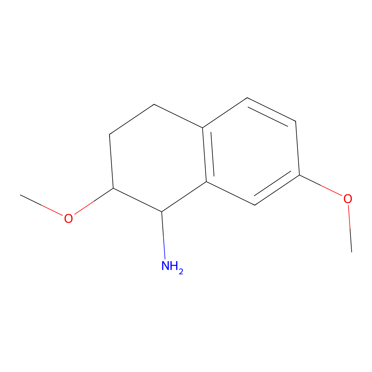 2,7-Dimethoxy-1,2,3,4-tetrahydronaphthalen-1-amine molecular structure, CAS 1504693-51-9
