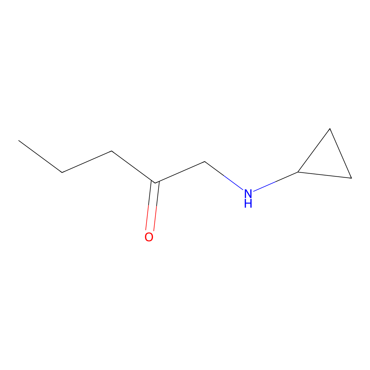 1-(Cyclopropylamino)pentan-2-one molecular structure, CAS 1504745-04-3