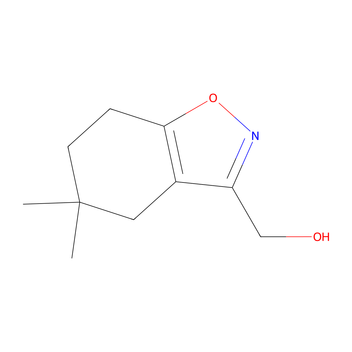 (5,5-Dimethyl-4,5,6,7-tetrahydro-1,2-benzoxazol-3-yl)methanol molecular structure, CAS 1504762-46-2