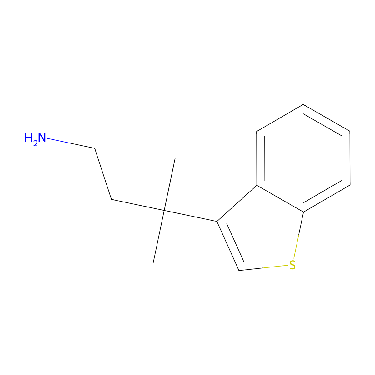 3-(Benzo[b]thiophen-3-yl)-3-methylbutan-1-amine molecular structure, CAS 1504770-76-6