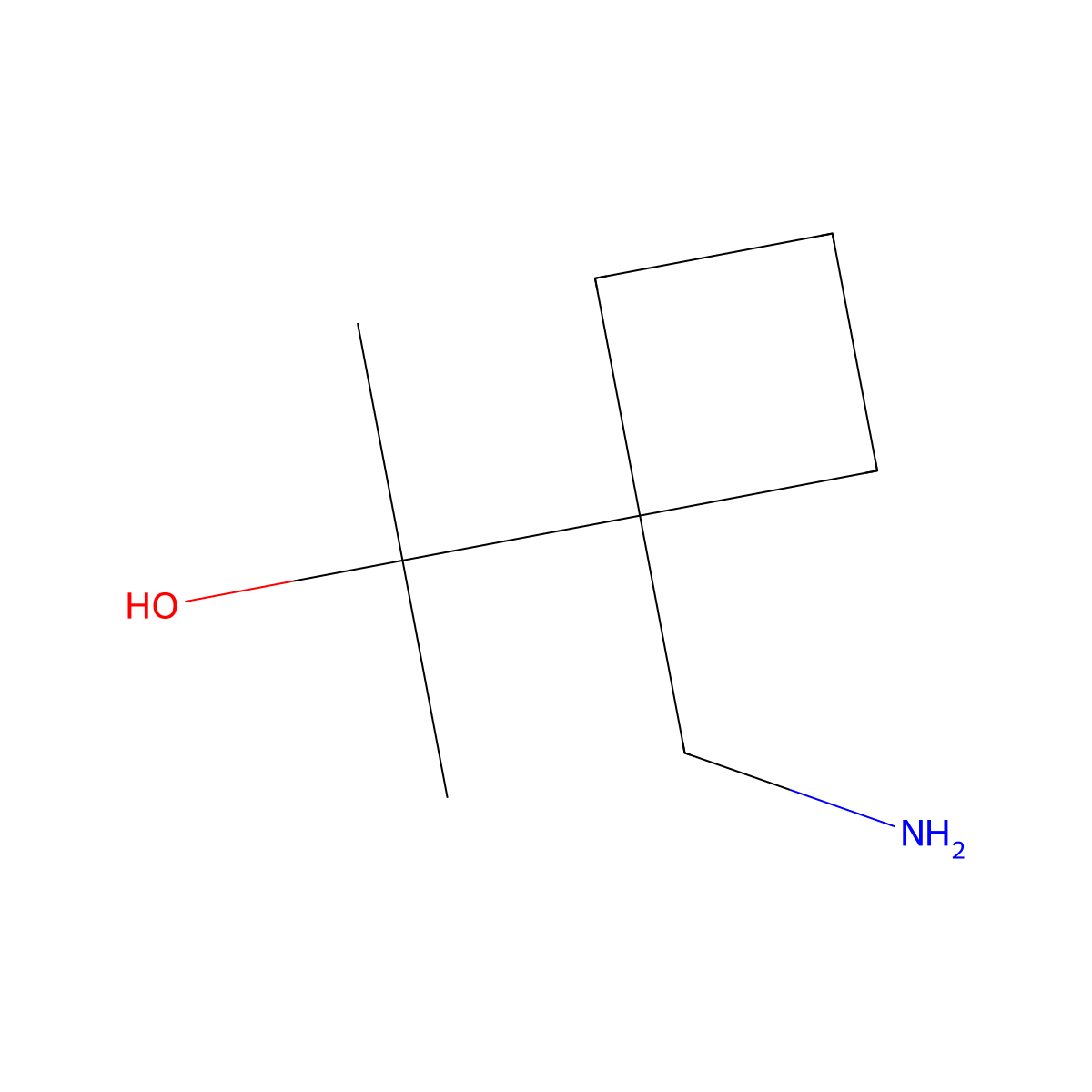 2-[1-(Aminomethyl)cyclobutyl]propan-2-ol molecular structure, CAS 1504775-24-9