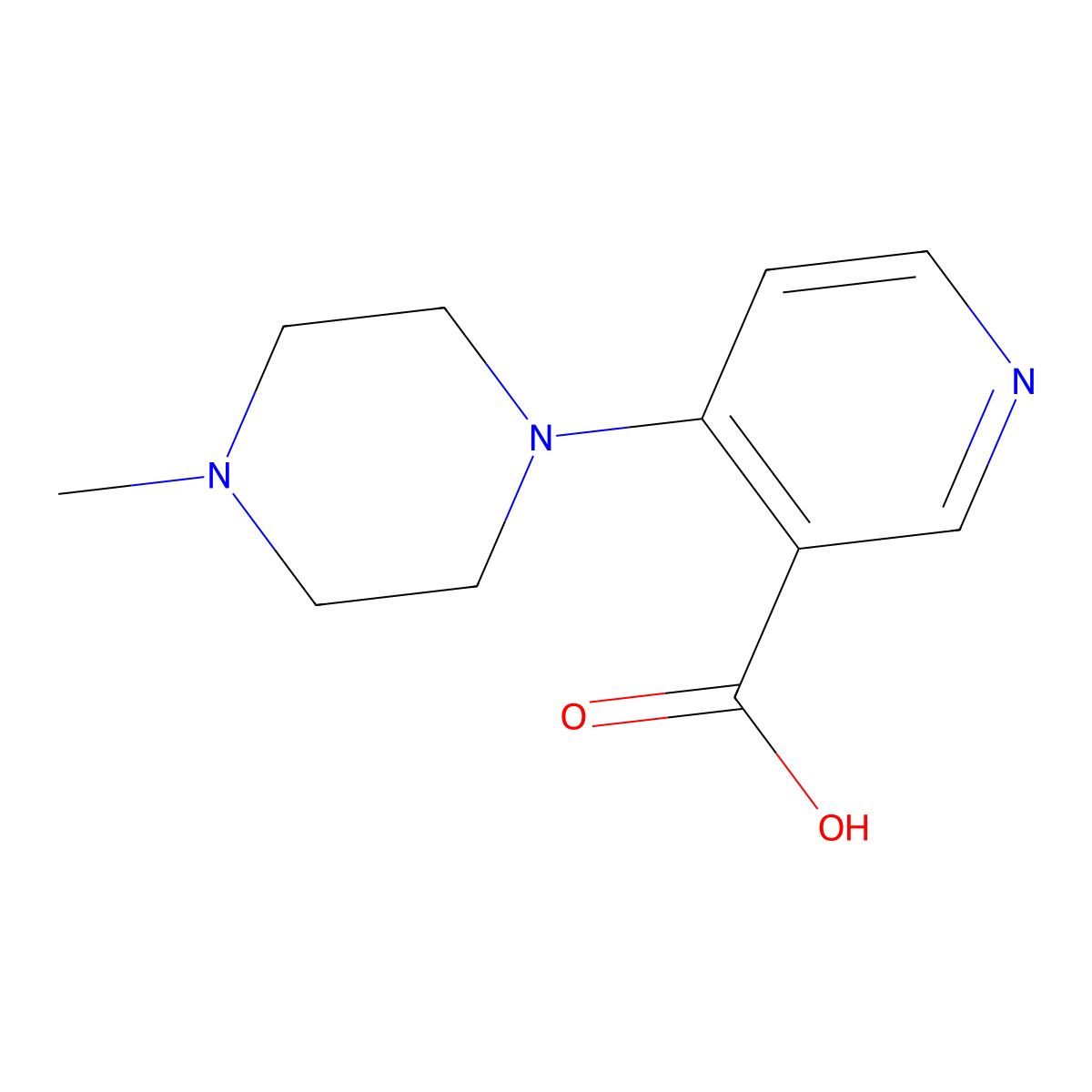 4-(4-Methylpiperazin-1-yl)nicotinic acid molecular structure, CAS 1504779-29-6
