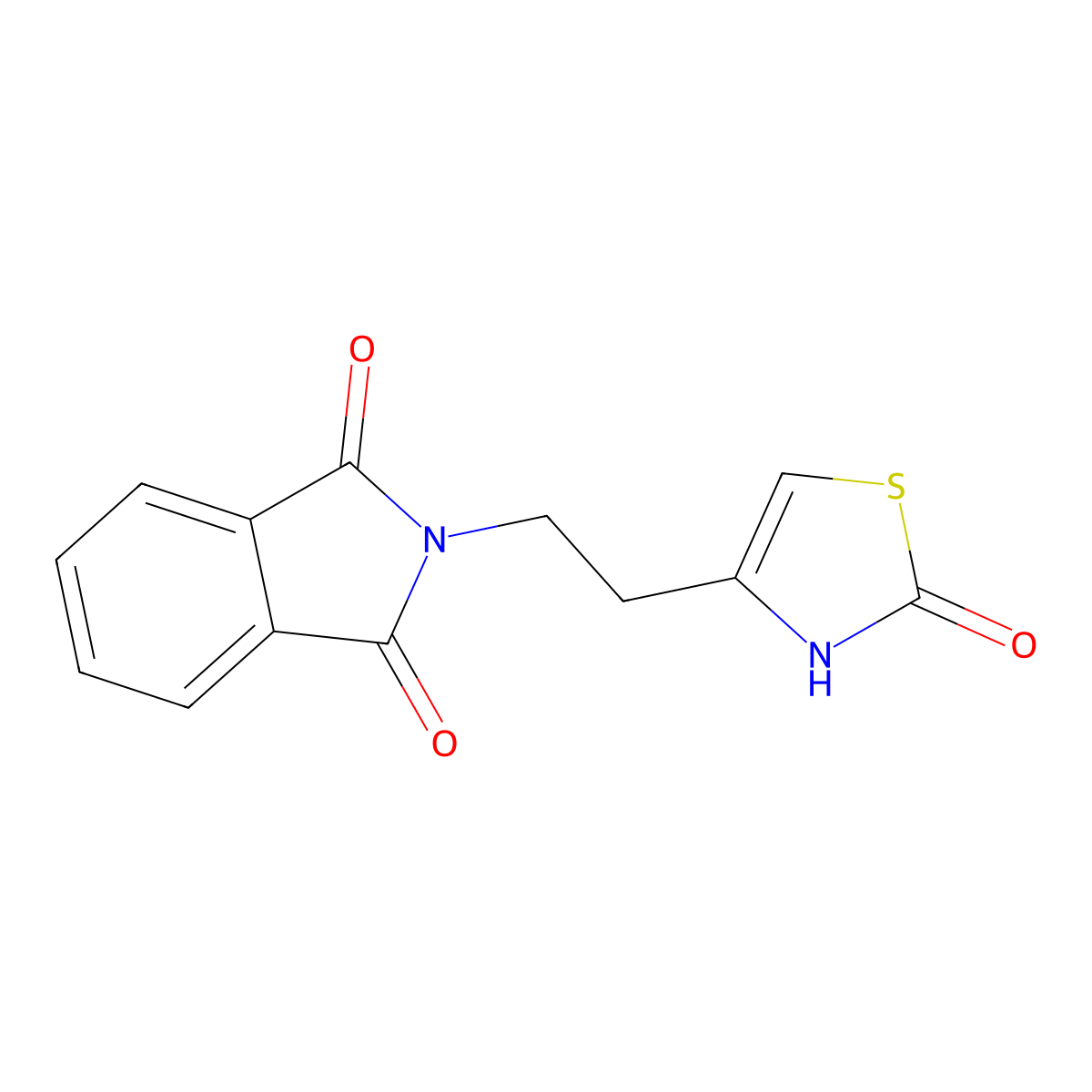 2-[2-(2-oxo-2,3-dihydro-1,3-thiazol-4-yl)ethyl]-2,3-dihydro-1H-isoindole-1,3-dione molecular structure, CAS 1504793-34-3