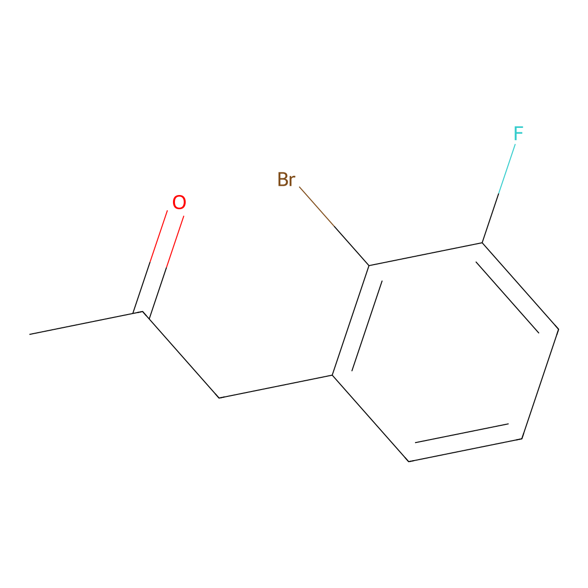 1-(2-Bromo-3-fluorophenyl)propan-2-one molecular structure, CAS 1504797-89-0