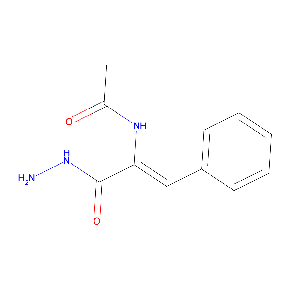 N-[1-(hydrazinocarbonyl)-2-phenylvinyl]acetamide molecular structure, CAS 15048-22-3