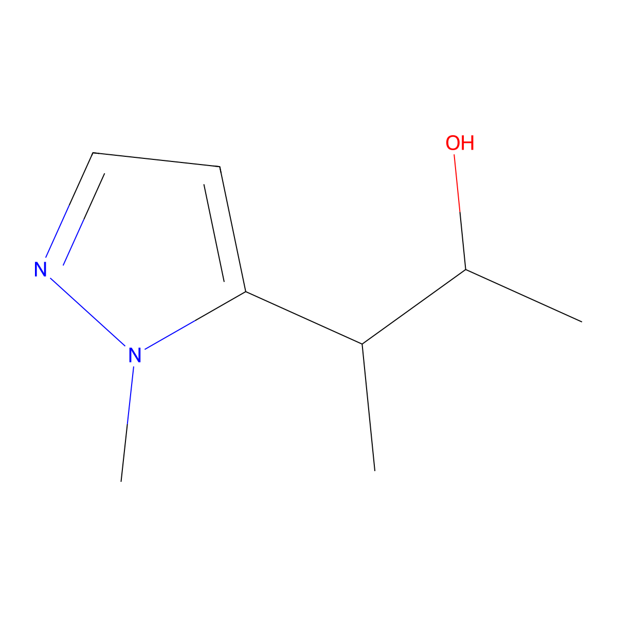 3-(1-Methyl-1H-pyrazol-5-yl)butan-2-ol molecular structure, CAS 1504815-67-1