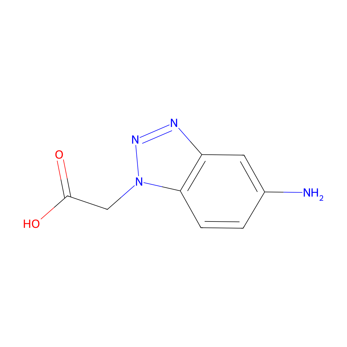 2-(5-Amino-1H-benzo[d][1,2,3]triazol-1-yl)acetic acid molecular structure, CAS 1504826-20-3