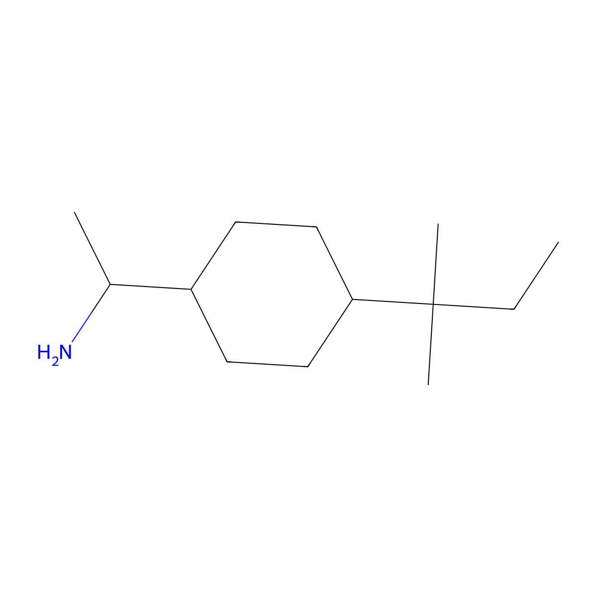 1-(4-(Tert-pentyl)cyclohexyl)ethan-1-amine molecular structure, CAS 1504837-07-3