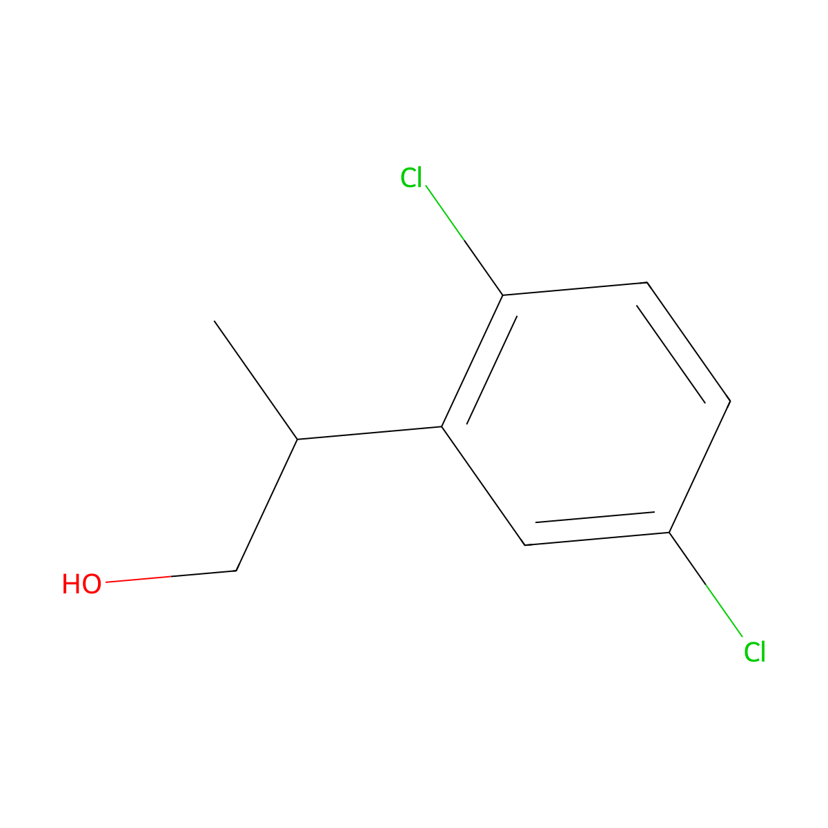 2-(2,5-Dichlorophenyl)propan-1-ol molecular structure, CAS 1504838-03-2