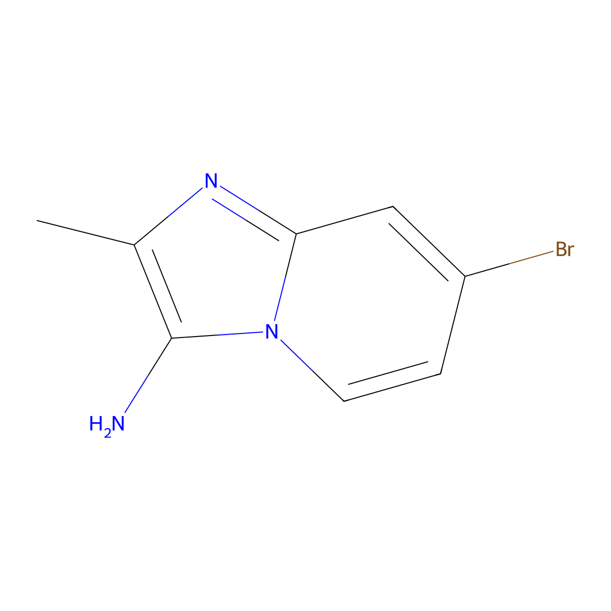 7-Bromo-2-methylimidazo[1,2-a]pyridin-3-amine molecular structure, CAS 1504843-40-6