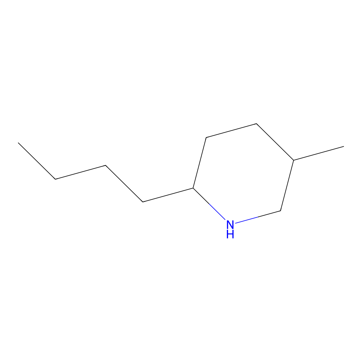 2-Butyl-5-methylpiperidine molecular structure, CAS 1504854-08-3